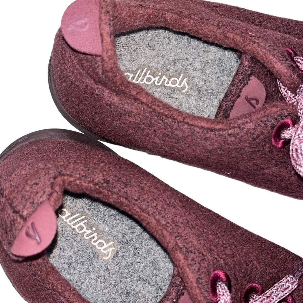 Allbirds Burgundy Wool Runners Running Shoes Sneakers - Picture 6 of 9